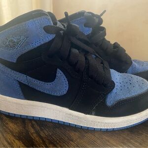 Black and Blue Nike Jordans